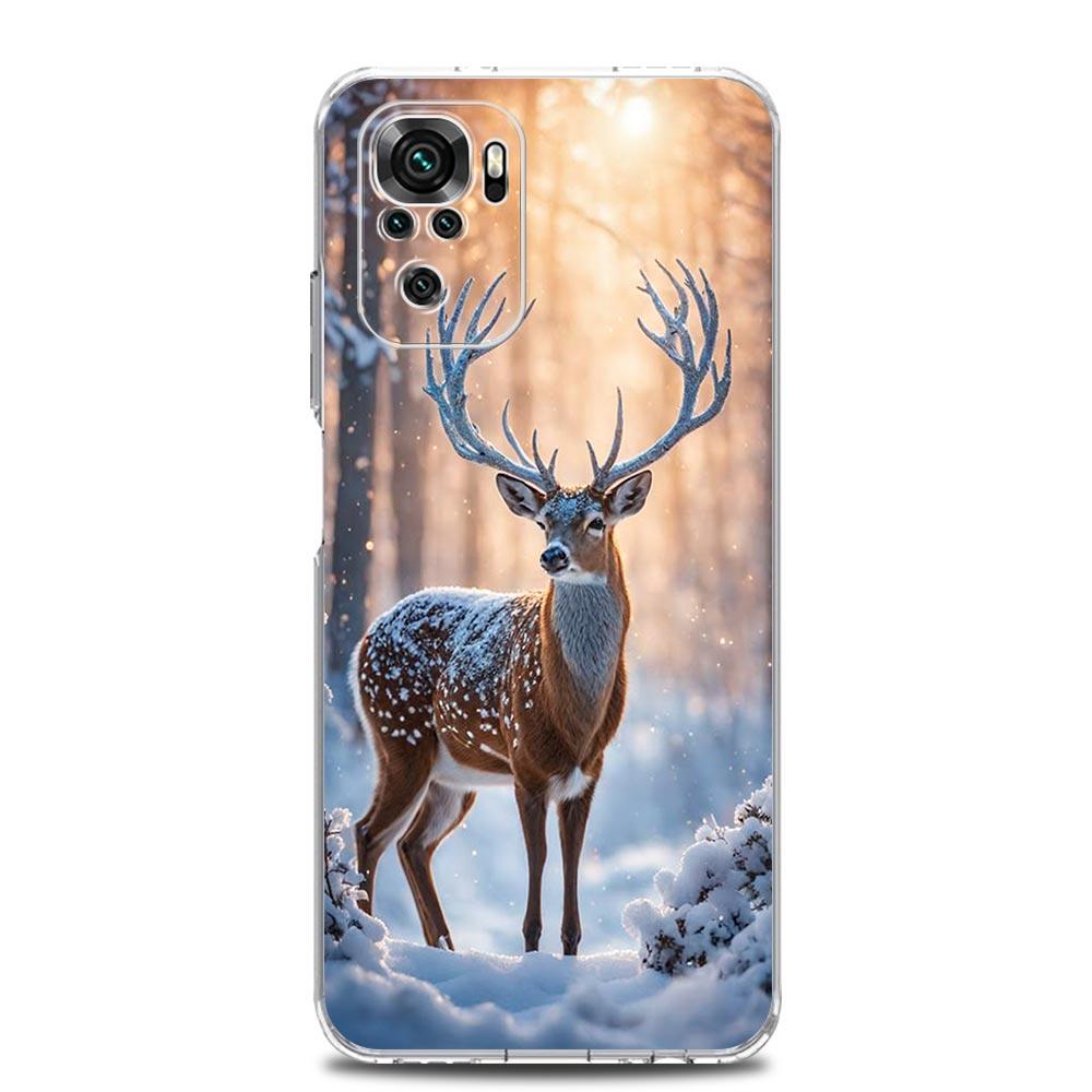 Phone Case For Xiaomi Redmi Note 14 13 12 4G 9S 9 10 11 Pro Plus 5G 14C 13C 12C 10C 9A TPU Cover Landscape Winter Light Snow