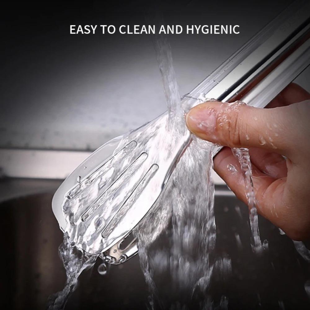 Protiskluzová bufetová kleště na gril z nerezové oceli, klip na chléb, na dezerty, saláty, grilování