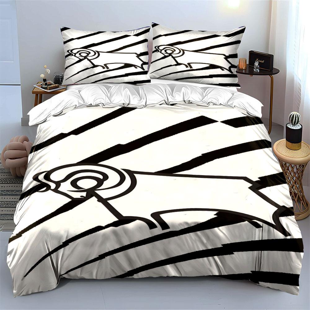 Ram illustration with stripes. Bedding sets Duvet cover sets Duvet covers Pillowcases(1 * Duvet Cover 2 * Pillowcases without duvet insert)