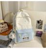 Youthful Star Pattern Shoulder Backpack With Embroidery For School Students