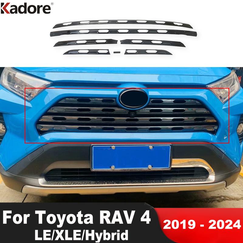 For Toyota RAV4 RAV 4 Limited/LE/XLE/Hybrid -   2024 Steel Car Front Center Grille Grille Cover Trim Accessories
