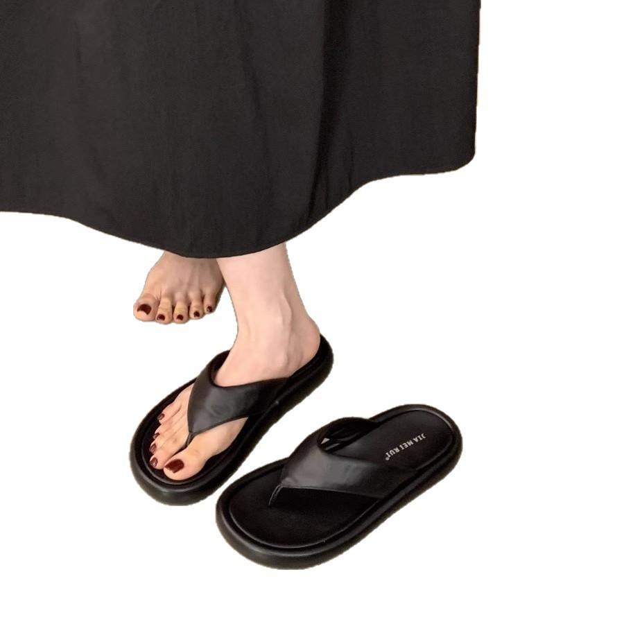 Flip-Flops mit dicker Sohle Damenschuhe tragen 2025 neue Sommer Sandalen mit weicher Sohle Strand-Sandalen