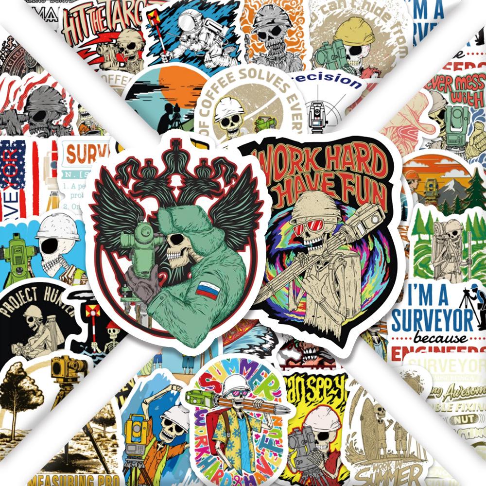 1060Pcs Cartoon Surveyor Stickers Personalized Cool Creative Decorative Skateboard Bike Water Cup Motorcycle Diy Stickers