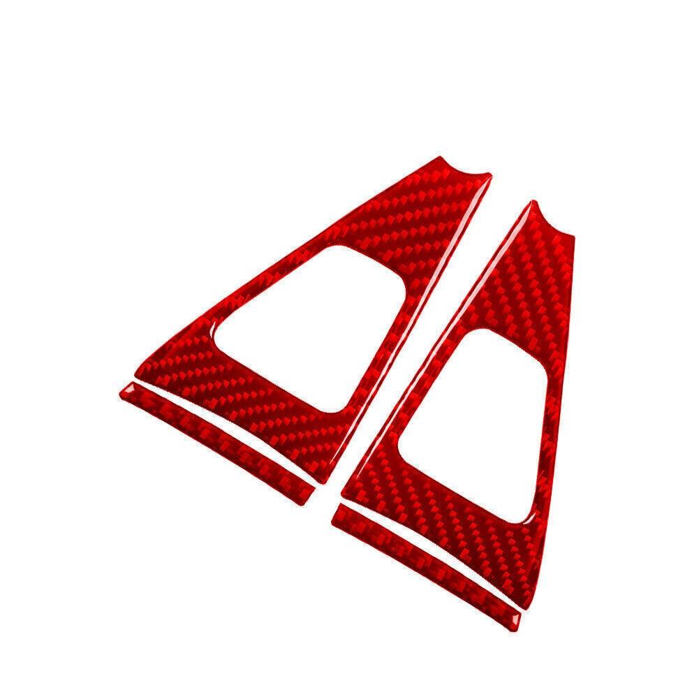 2Pcs Red Carbon Fiber Defogger Vent Trim Cover For Honda Accord Coupe 2008-2012