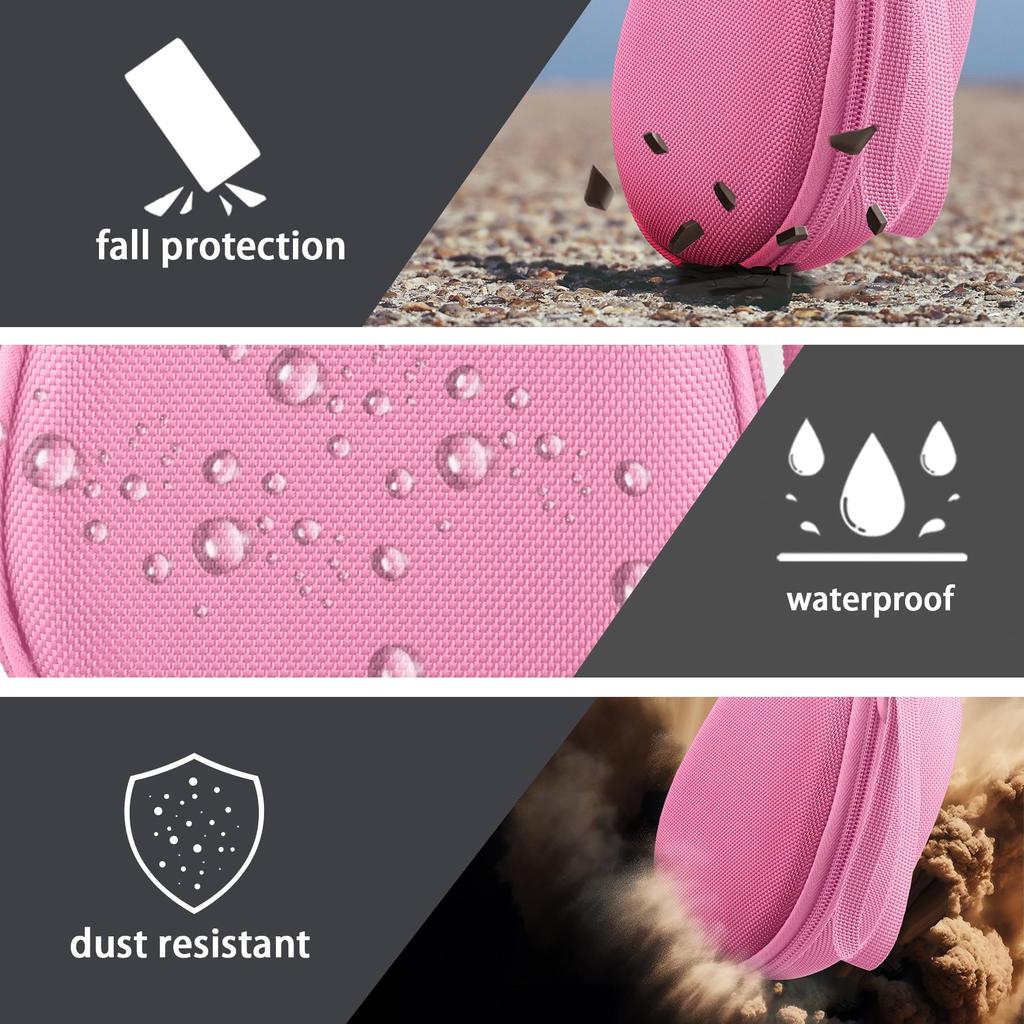 Carcasă Dură de Călătorie co2CREA pentru Căști Wireless cu Conducție Osoasă Shokz OpenRun Pro 2/Mini/Swim/Move cu Ureche Deschisă (Roz)