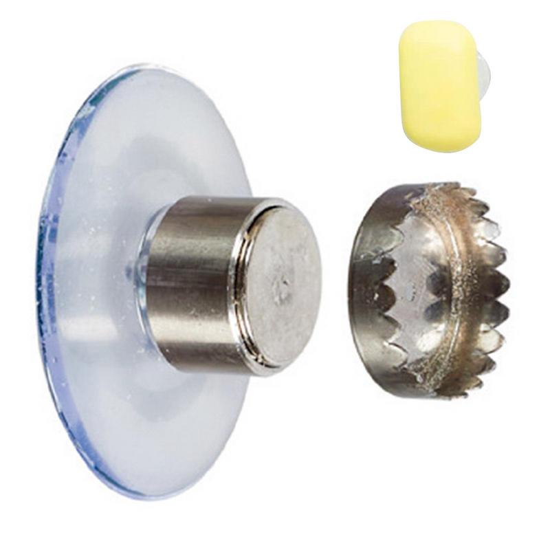 Edelstahl Saugknopf Seifenhalter Magnetisch Wandmontiert Abnehmbare Seifenschale für Badezimmer Toilette Küchenspüle Zubehör