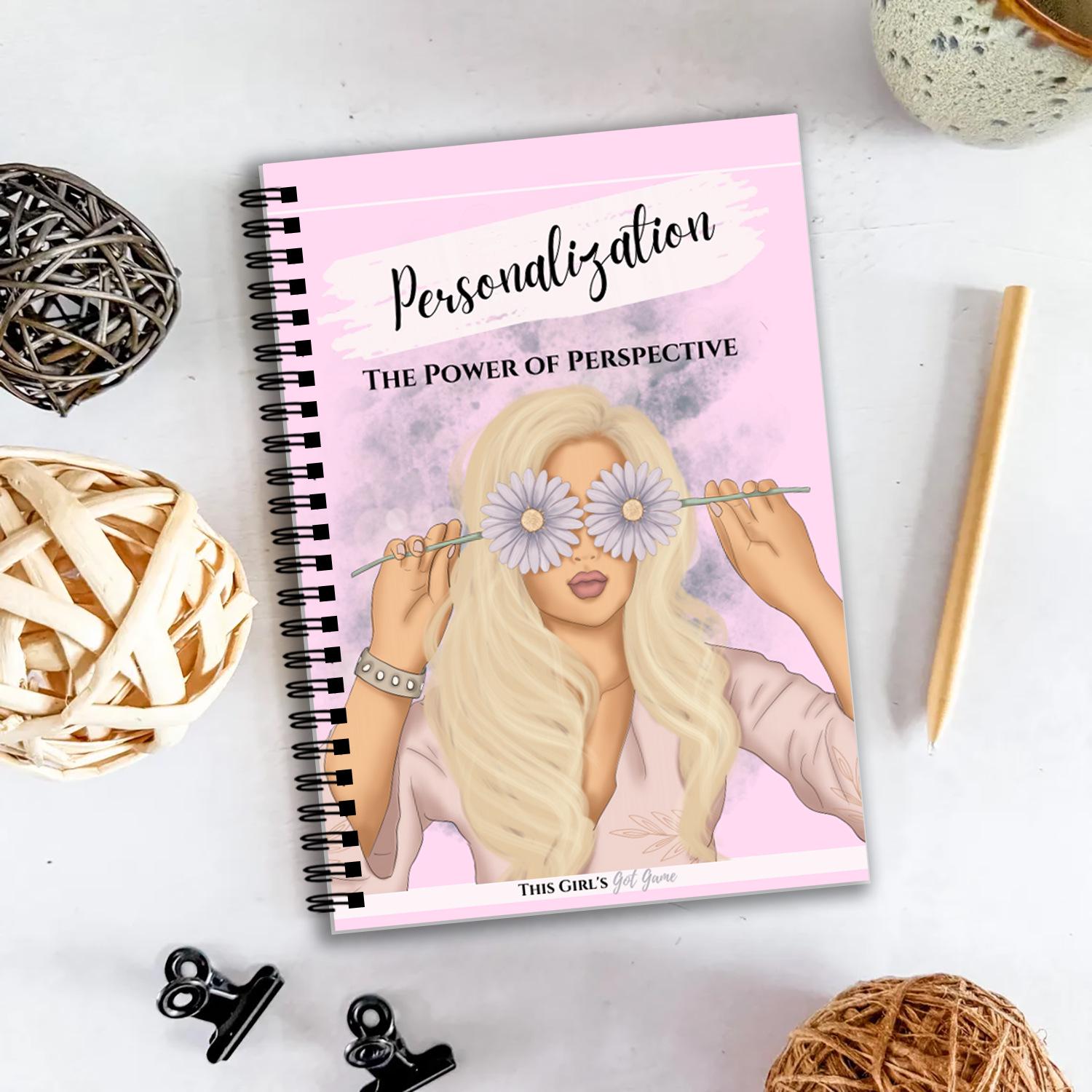 Custom Pink Illustrated Notebook - Personalized Design Other