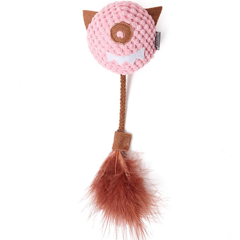

Cat toys for self pleasure and relaxation, mint bells for cats, sound for grinding teeth, cat teasing sticks, pet supplies розовый