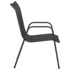 Garden Chairs 2 Pcs Steel and Textilene Black