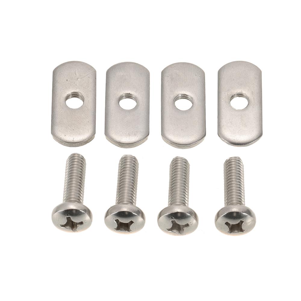 4 Stainless Steel Kayak Rail Track Screws & Track Nuts Hardware Gear Mounting Replacement Kit for Kayaks Canoes Boats