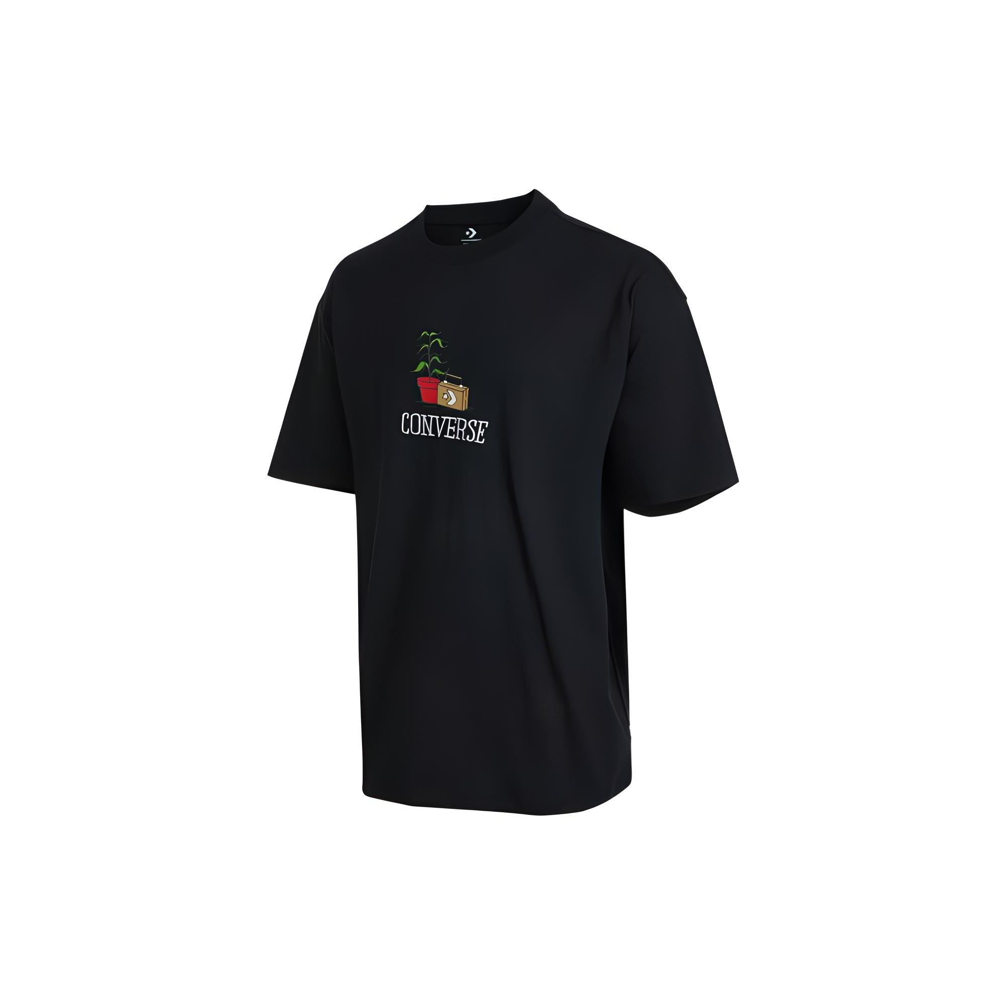 Converse Road Trip T-Shirt Asia Sizing  Black  Men s 10023266-A01 M