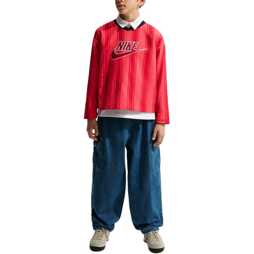 Nike Sportswear T-Shirt Letter Logo Loose Long Sleeve Kids tops IF2304-696