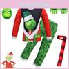 Pijama Fantasia Cosplay Monstro Verde Festivo de Natal O Grinch Para Crianças