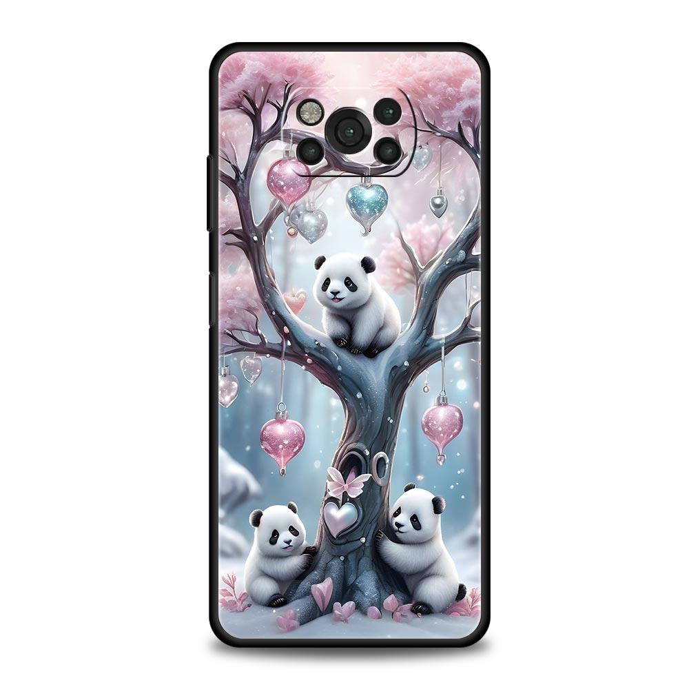 Baby Panda Phone Case Cover for Xiaomi Poco F7 Ultra F6 F5 F4 F3 X6 X5 X4 X3 NFC C51 C55 M4 GT 5G Soft TPU Shell Fundas Capas