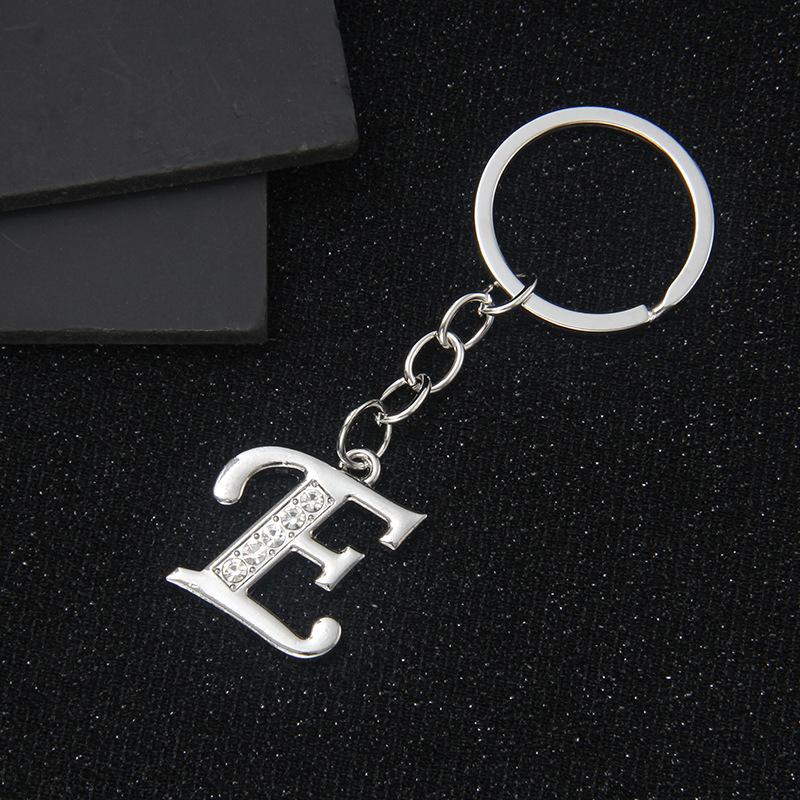 Simple Personality 26 Letters Versatile Keychain European and American New English Creative Luggage Keyring