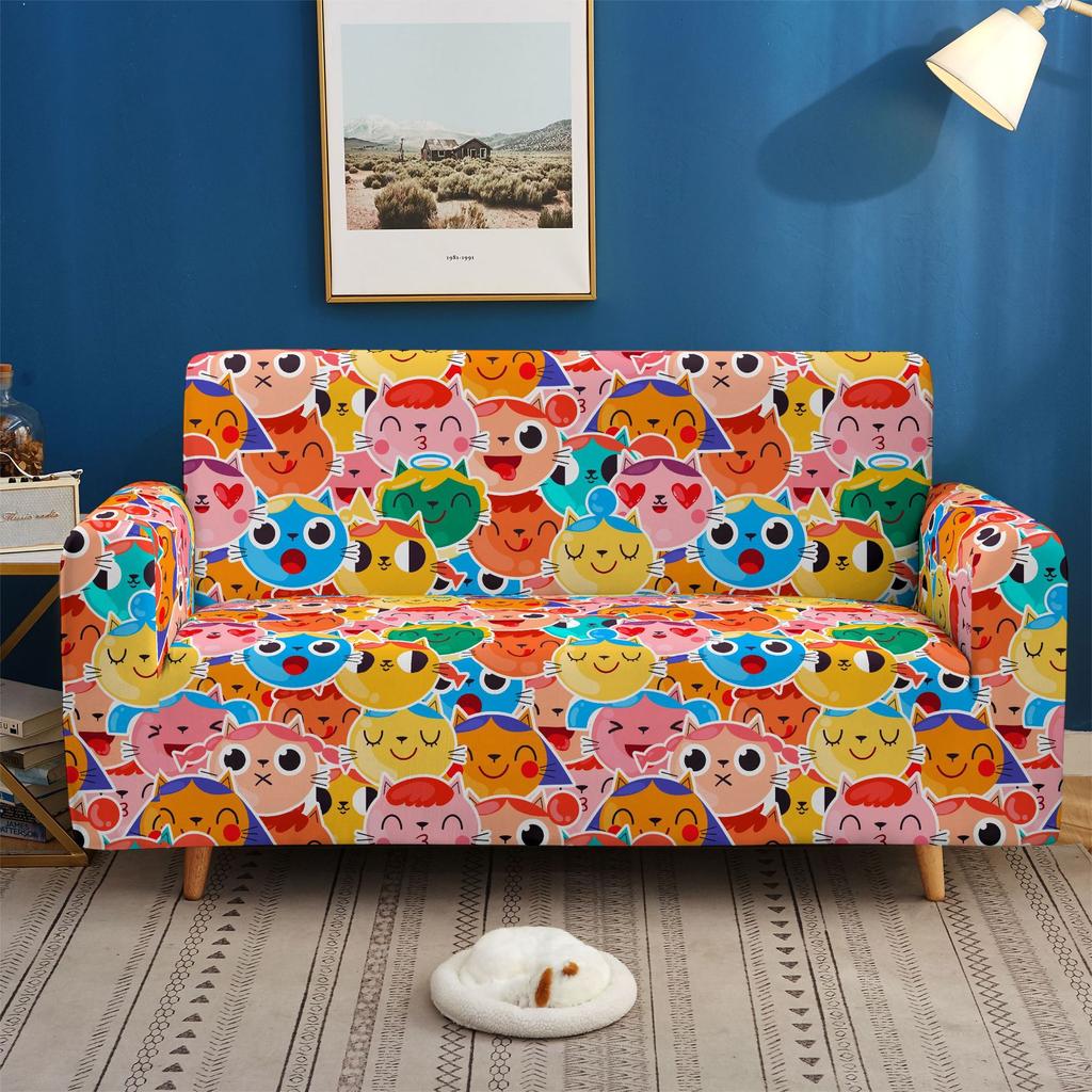 Elastic All-Inclusive Sofa Cover, Expression Bag, Multi-Person Combination Sofa Cover, Lazy Sofa Cover