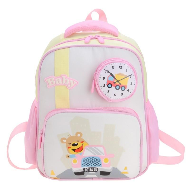 Cute And Breathable Nylon Children's Backpack Featuring Fun Animal Patterns
