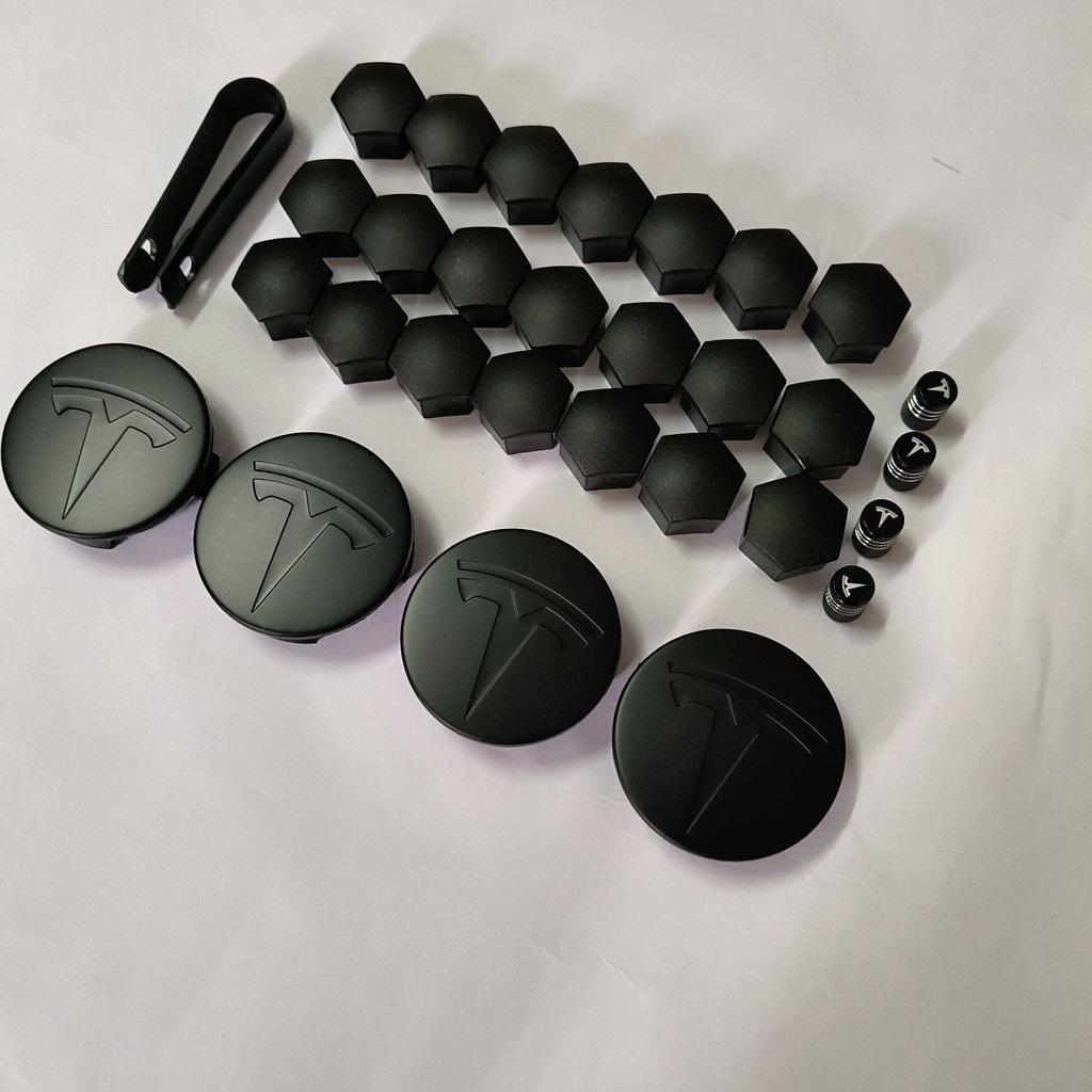 BFNWZ1 25PCS 29pcs 56mm 57MM For Tesla Model 3 ModelY New Juniper Car Wheel Center Caps Rims Hub Cover Logo Hubcaps Auto Accessories