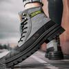 Men's High-top Boots Breathable Canvas Casual Boots Non Slip Desert Boots for Men Sneakers Lace Up Safty Work Shoes Botas Hombre