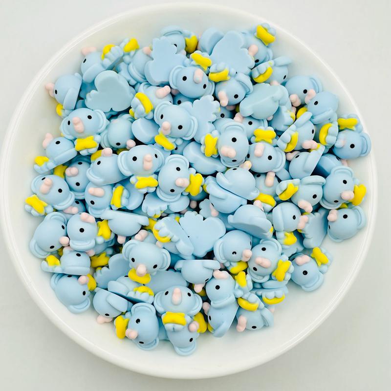 20 Pcs New Cute Mini Kawaii Cute Elephant Flat Back Resin Cabochons Scrapbook Diy Party Wedding Hairpin Accessories Craft A127