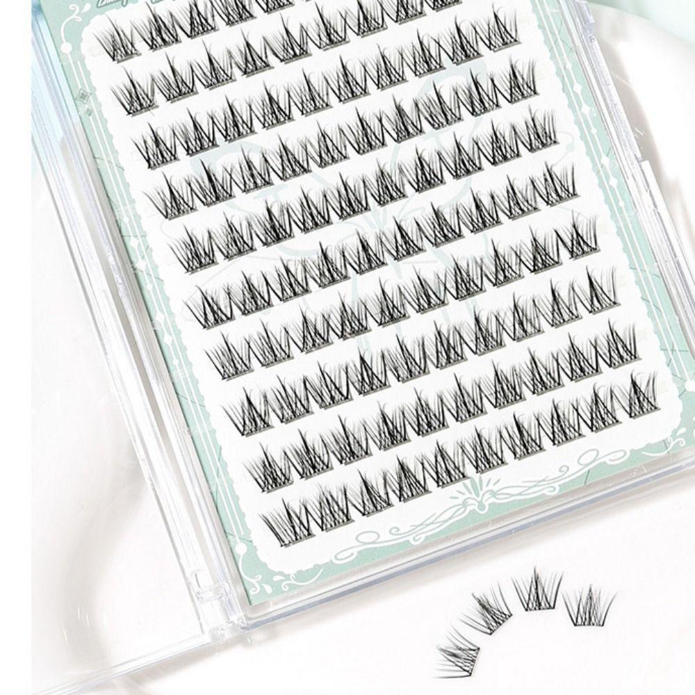 100Clusters Self-adhesive False Eyelashes 5D Segmented Eyelashes Bundles Eyelashes Extension  Women