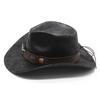 Fashion Suede Textured Western Cowboy Hat Men'S And Women'S Vintage Big Eaves Outdoor Shade Jazz Hat