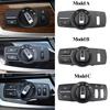 Car Interior Headlight Switch Rotation Button Headlamp Control Panel Cover For BMW 5 6 7 Series X3 X4 F10 F11 F07 F06 F01 F25