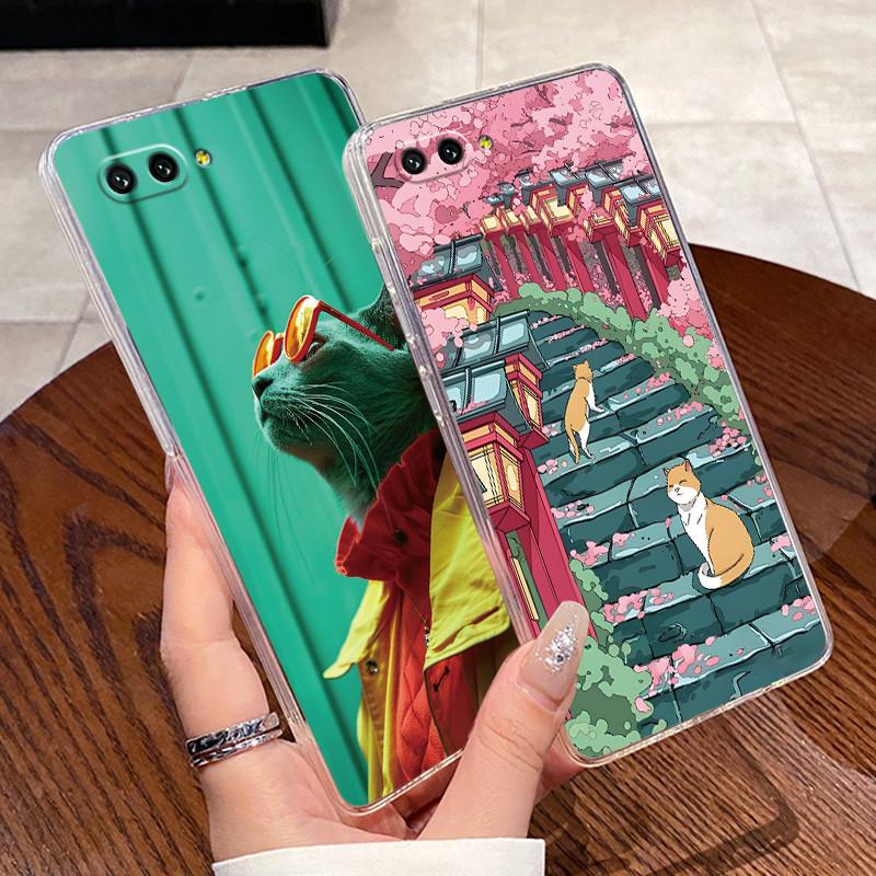 Jelly Casing For Honor 10 Funda Clear Silicone Soft TPU Back Cover Cute Cat Rabbit Heart Protective Case Capa Coque