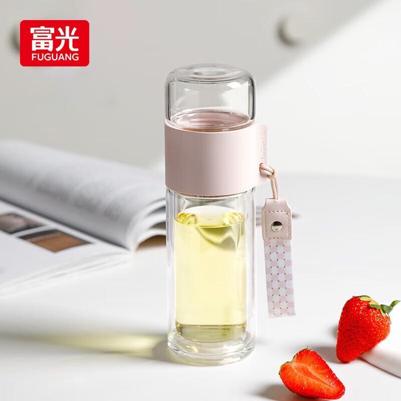 Fuguang Double-Walled Glass Tea Infuser Bottle