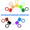 Colorful Silicone Key Caps Suitable For Easy Identification And Protective Of Front Door Key In Round And Square Styles
