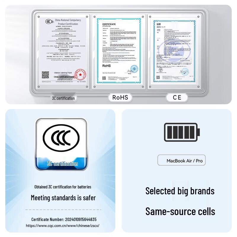 Replacement Battery for MacBook Air A1932 A2179