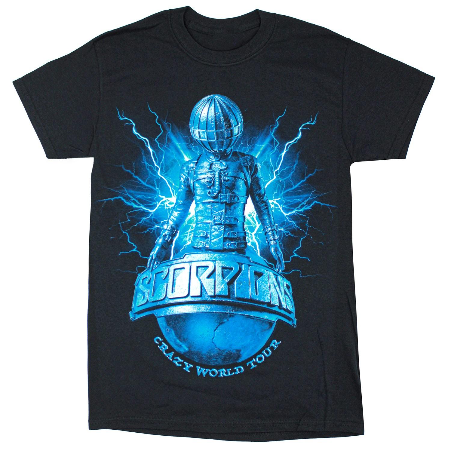 Men s Scorpions Crazy World Tour 2017 City Info Reading PA - Beograd T-shirt 4XL
