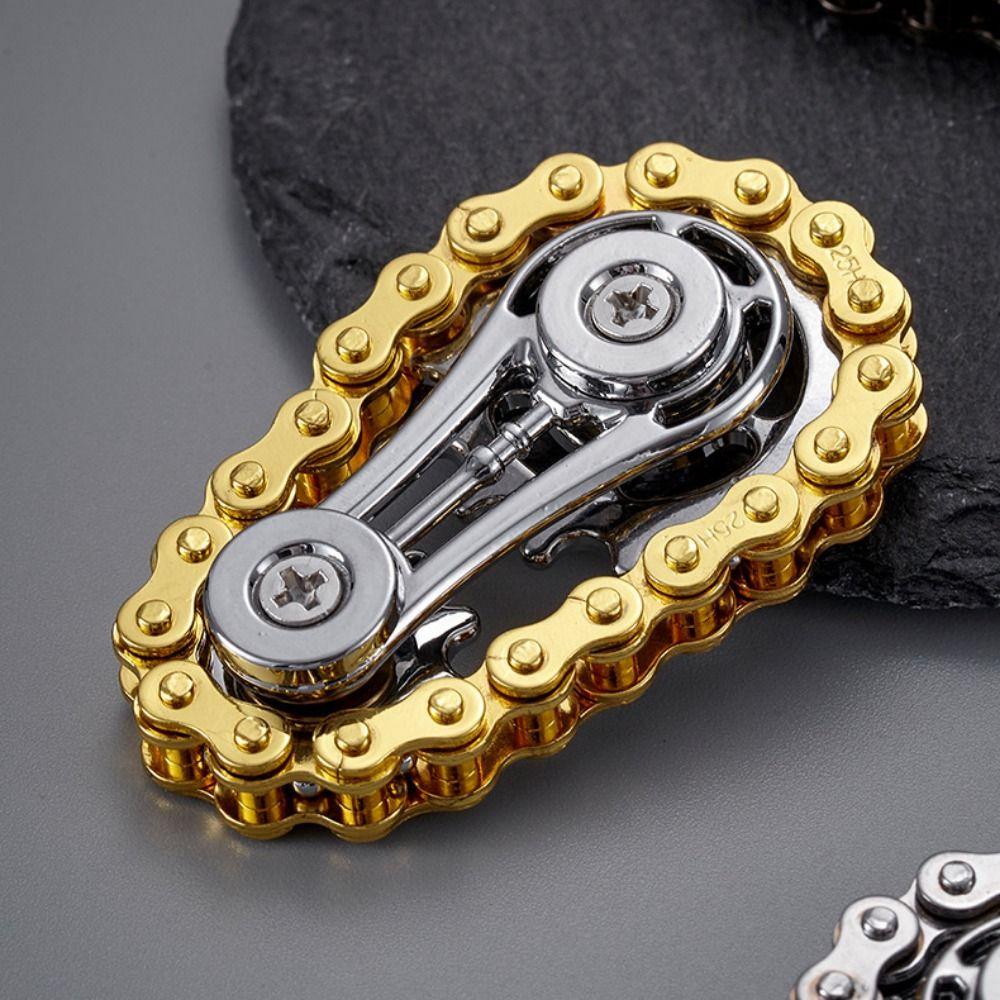 Gyroscope Fingertip Gyro Mechanical Spinning Top Wheel Gear Chain Gyroscope Classic Toys