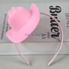 1Pcs Pink Cowgirl Hat Tiara Headband Cowboy Caps for Western Cowgirl Theme Birthday Wedding Bachelorette Hen Party Decoration