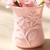3D Printed Flower Vase, Exquisite Flower Embossed Vase, Decorative Flower Holder, Multi-purpose Pen Holder for Home Tabletop Decoration