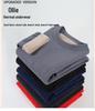 Unisex Plus Size Thermal Underwear Set with Thickened Velvet and Lambskin, Round Neck, for Autumn and Winter
