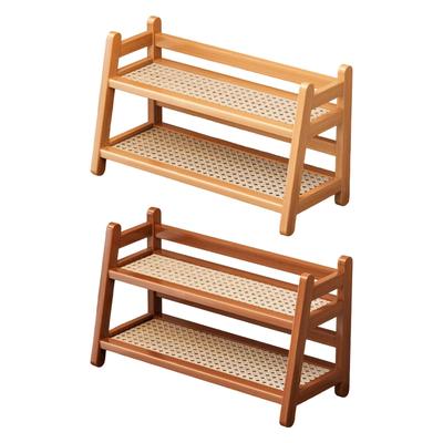 Water Cup Display Rack Practical Modern Seasoning Rack Multipurpose 2 Layer Storage Shelf for Office Home Coffee Bar Accessories