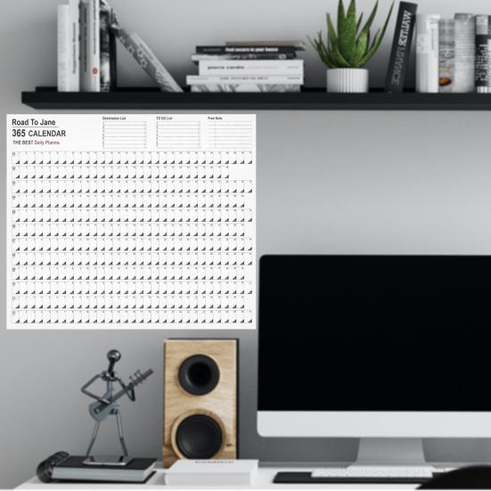 1 set di poster calendario con adesivi pianificatore di carta utile 2023 stile coreano per la casa