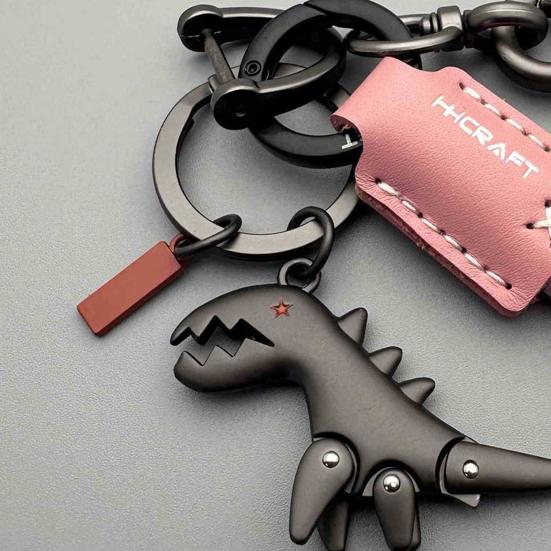 Dinosaur Charm Keychain Zinc Alloy Animal Keyring Keys Backpacks Handbags Keychain Stylish Accessories