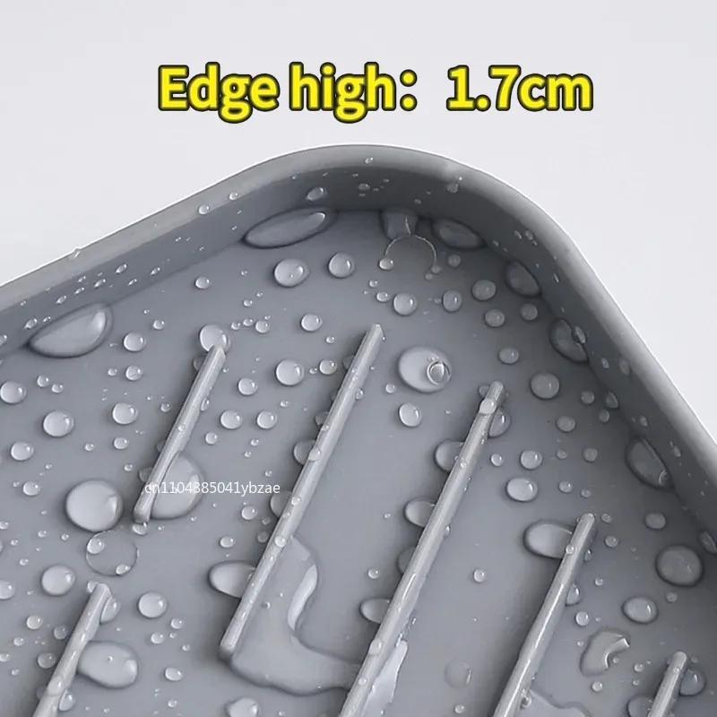 1/2/3/4pcs Kitchen Soap Tray, Sponge Holder Sink Organizer, Soap Holder for Bathroom Kitchen Counter/Soap Bottles