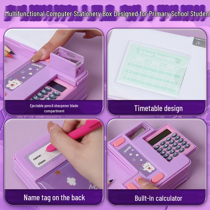 Multi-functional Cartoon Pencil Case - Large Capacity Stationery Organizer