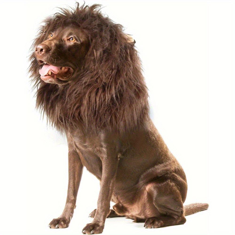 Lion Mane Wig with Ears for Dogs - Pet Costume Headgear for Halloween