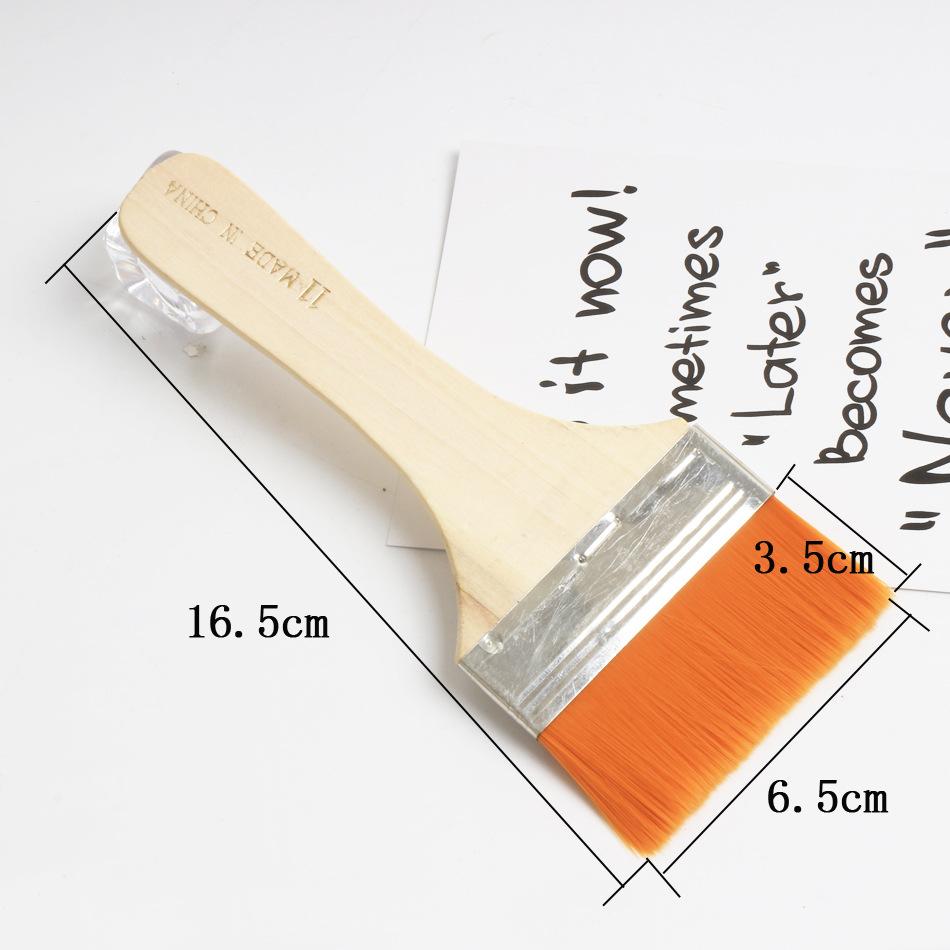 3 Pcs No. 1–12 Acrylic Paintbrushes Drawing Board Brushes Oil Painting Brushes Nylon Bristle Barbecue Brushes Paintbrushes Art Brushes