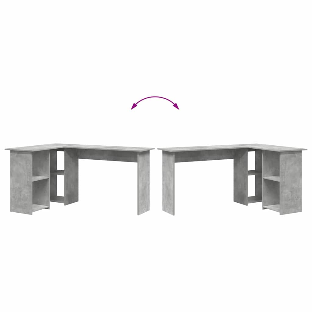 Concrete Grey Desk 142 x 102 x 73 cm Particleboard