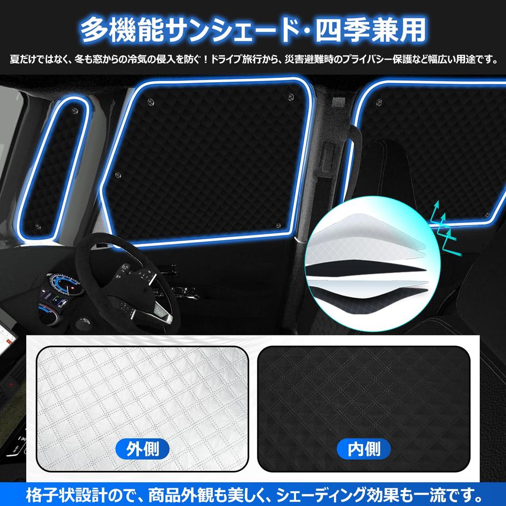 BLUESEATEC Sunshade Curtains for Mitsubishi Delica Mini B3 Series Set Easy Installation and Suction Cup Suitable for Overnight Stays in Includes