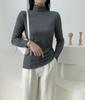 Long Sleeve Female Cold Basic Warm Shirt Bottom Shirt Large Size Heating Clothes In The Fall In The High Neck Inner Wear Padded Threaded T-shirt Tops