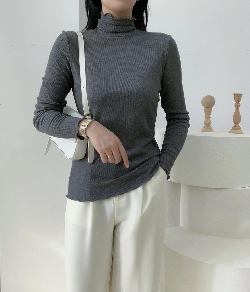 Long Sleeve Female Cold Basic Warm Shirt Bottom Shirt Large Size Heating Clothes In The Fall In The High Neck Inner Wear Padded Threaded T-shirt Tops