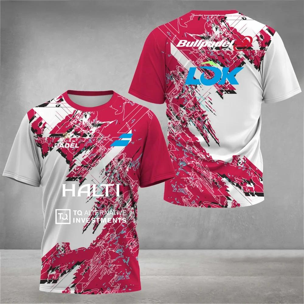 

Летние тренировочные футболки для тенниса с 3D-принтом, быстросохнущие, дышащие, с круглым вырезом, с коротким рукавом, футболка-блейзер, мужская модная повседневная спортивная одежда 2XL