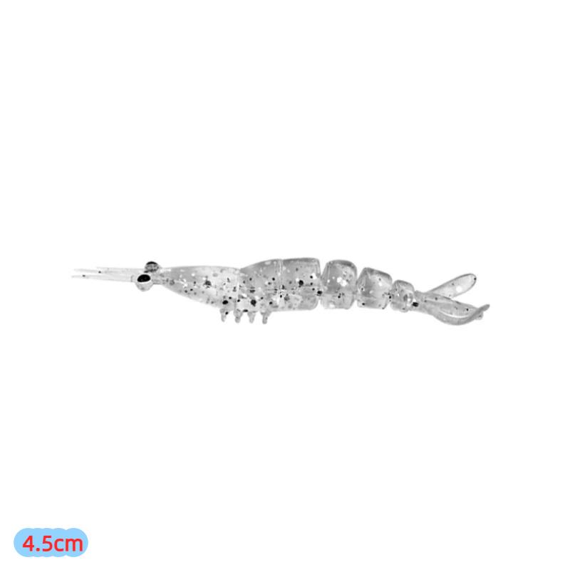 20Pcs Multi-Jointed Shrimp Bait Mini Soft Shrimp Fishing Lure 45/60Mm Artificial Baits Bass Silicone Fishing Tackle