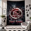 Wall Hanging Tapestry With Custom Name & Text, Ajax Amsterdam Decorative Tapestry For Bedroom